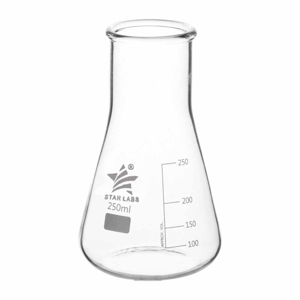 erlenmeyer flask wide neck for laboratory use