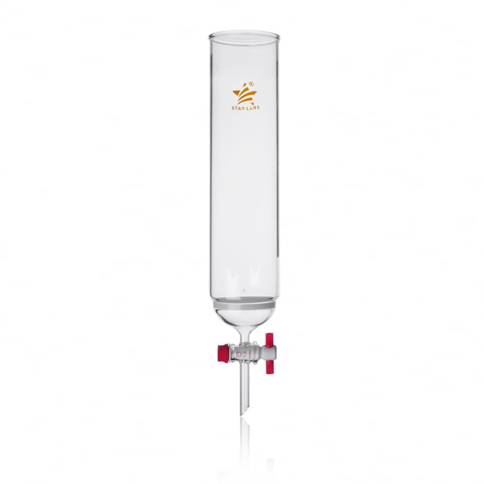 Glass chromatography columns for chemical separation and purification