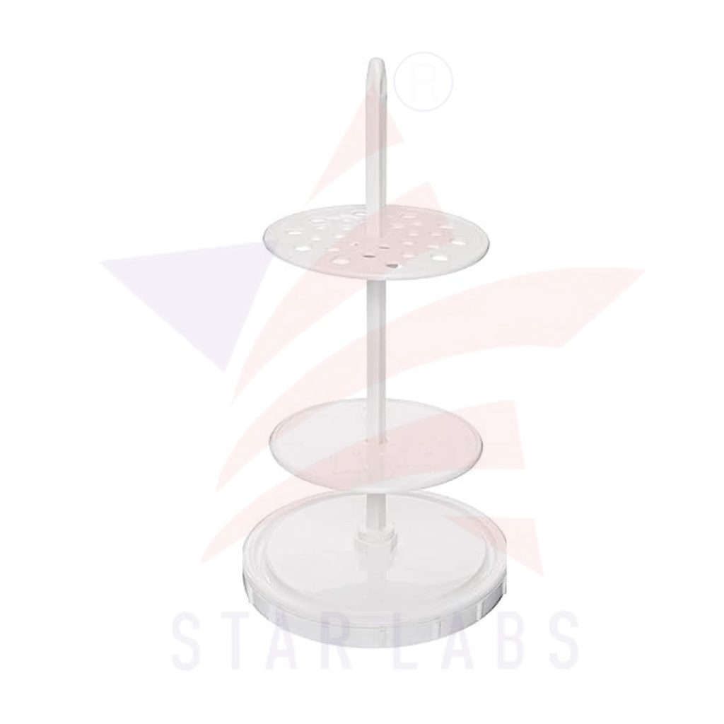 Laboratory pipette stand for organizing and storing multiple pipettes