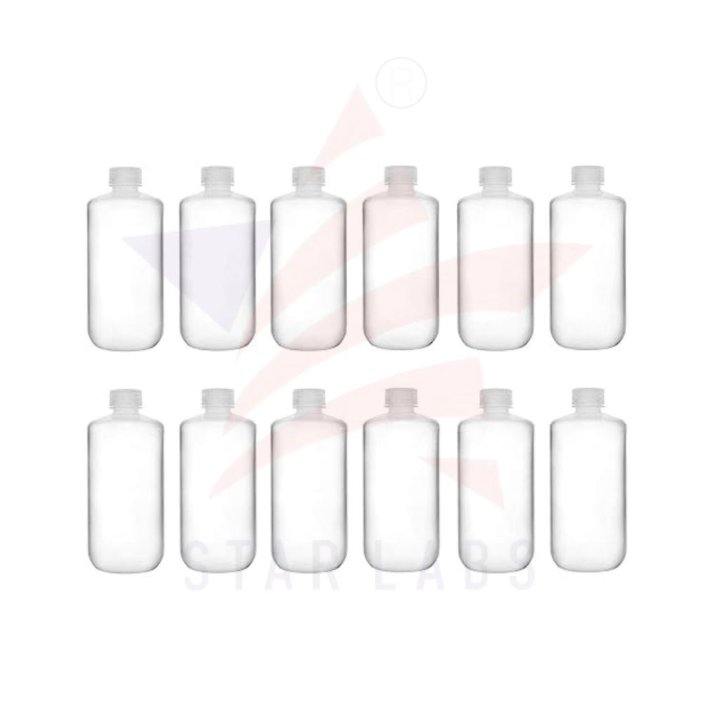 Plastic reagent bottles for chemical storage