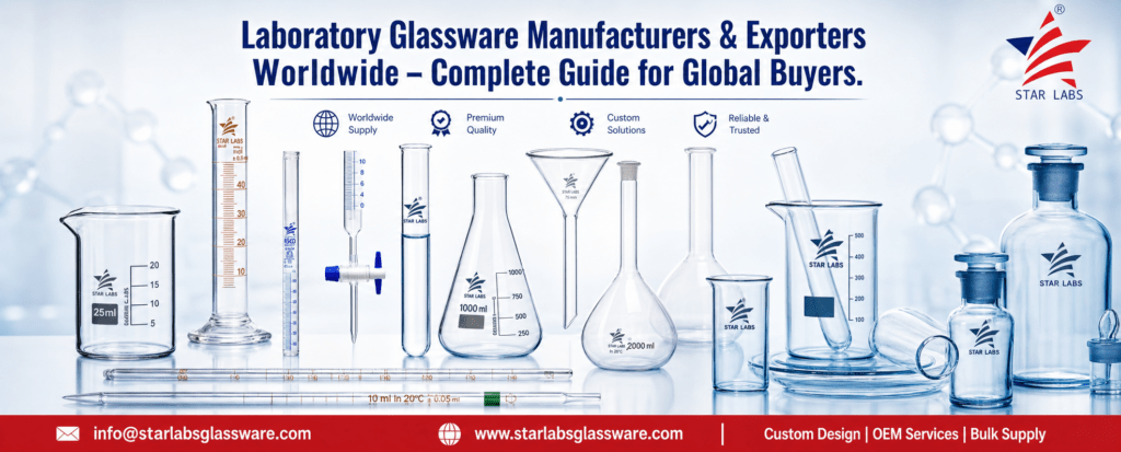 Laboratory Glassware Manufacturers & Exporters Worldwide – Complete Guide for Global Buyers.