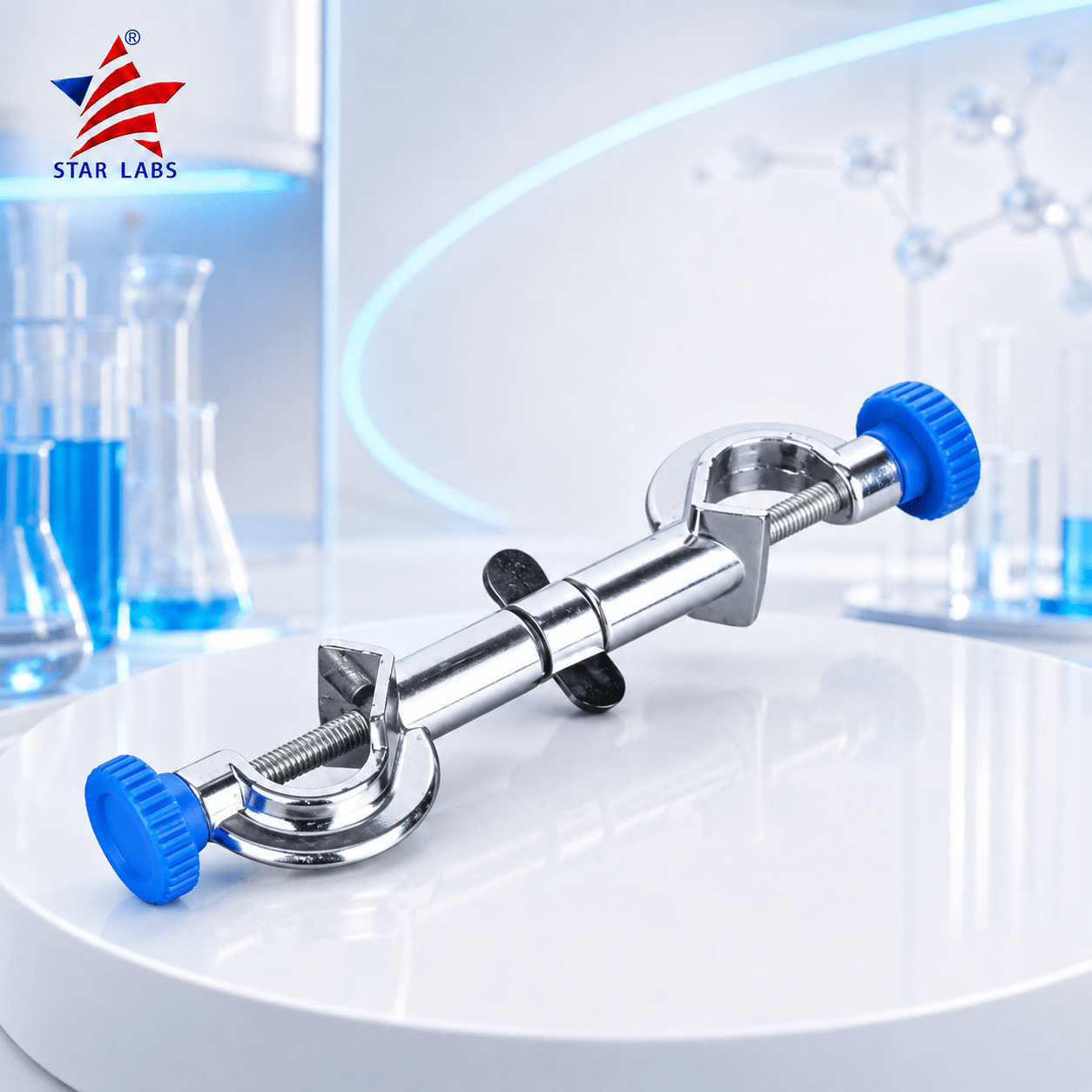 Generic Lab Stand Clamp Holder Boss Head 360°Adjustable Clamps Zinc Alloy Body