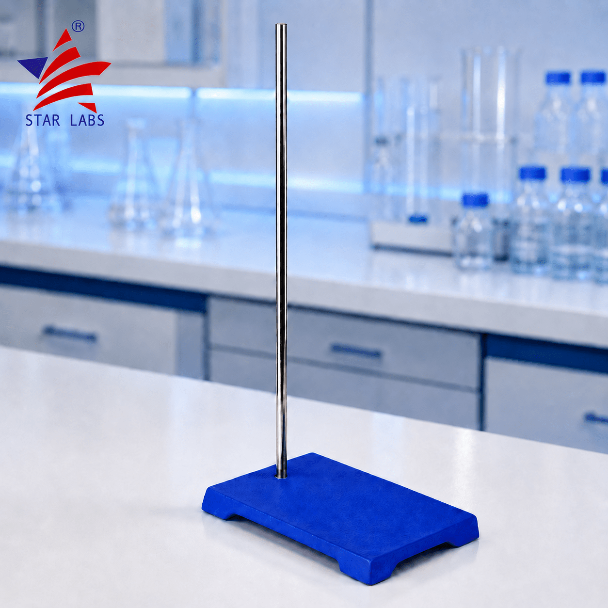 Retort Stand Support Stand Stainless Steel Rod length 24" Diameter 9mm Acid Resistant