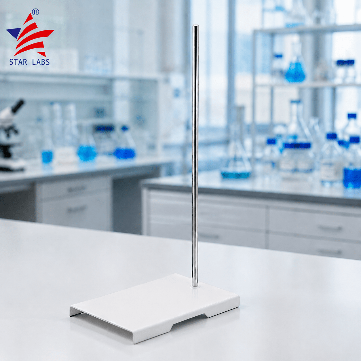Retort/Burette support stand with rod of diameter