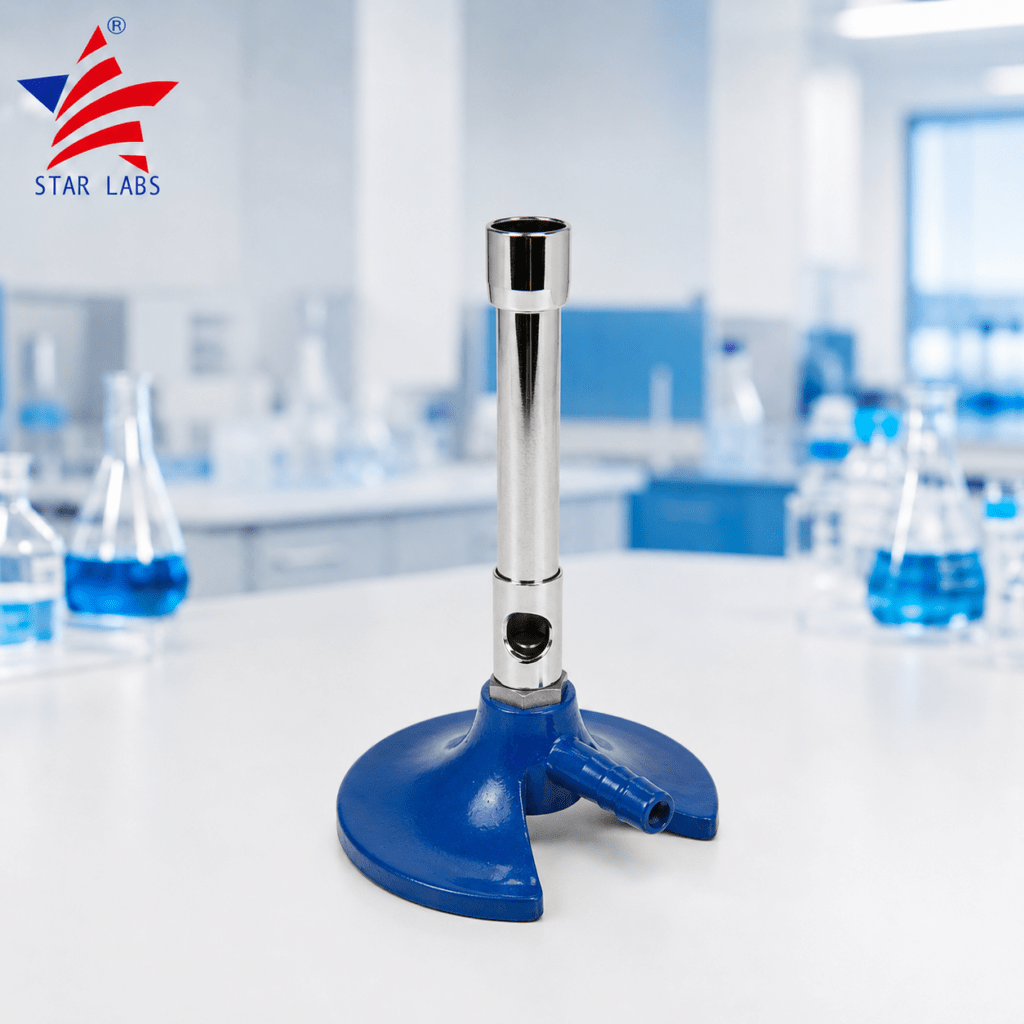 Bunsen Burner with Flame Stabilizer for LPG Gas Controllable Air Supply