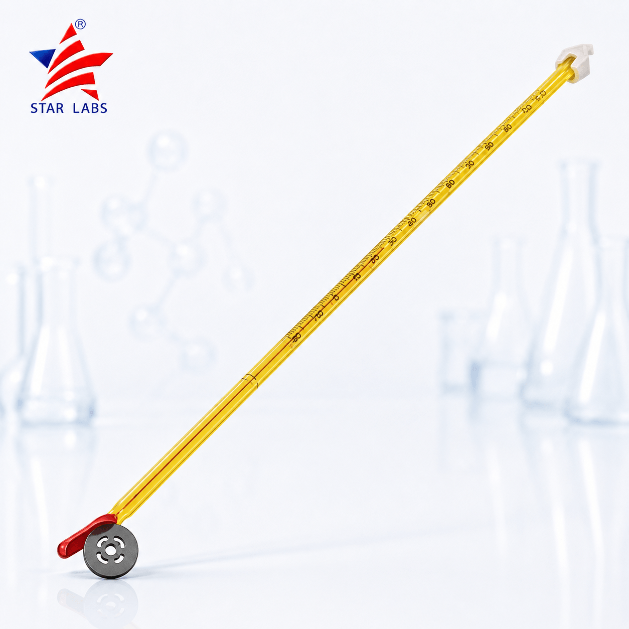 Mercury Thermometer 0 to 250 Degrees Celsius 300 mm for Laboratory Industrial and Household Temperature