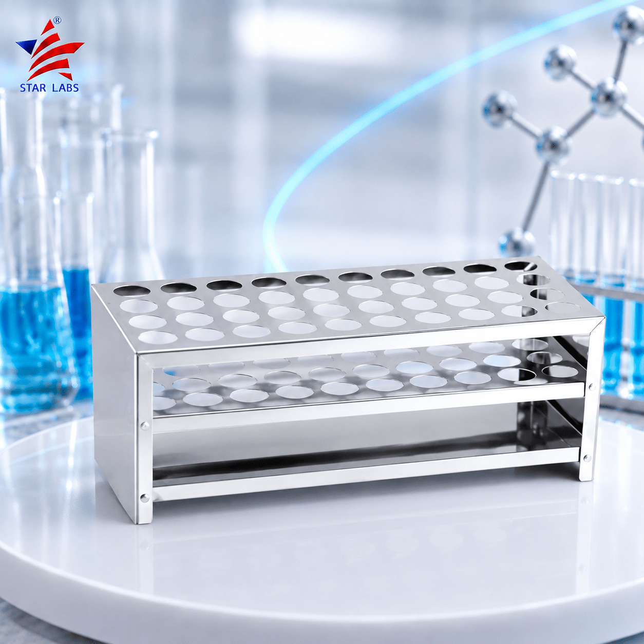 Test Tube Stand Aluminium