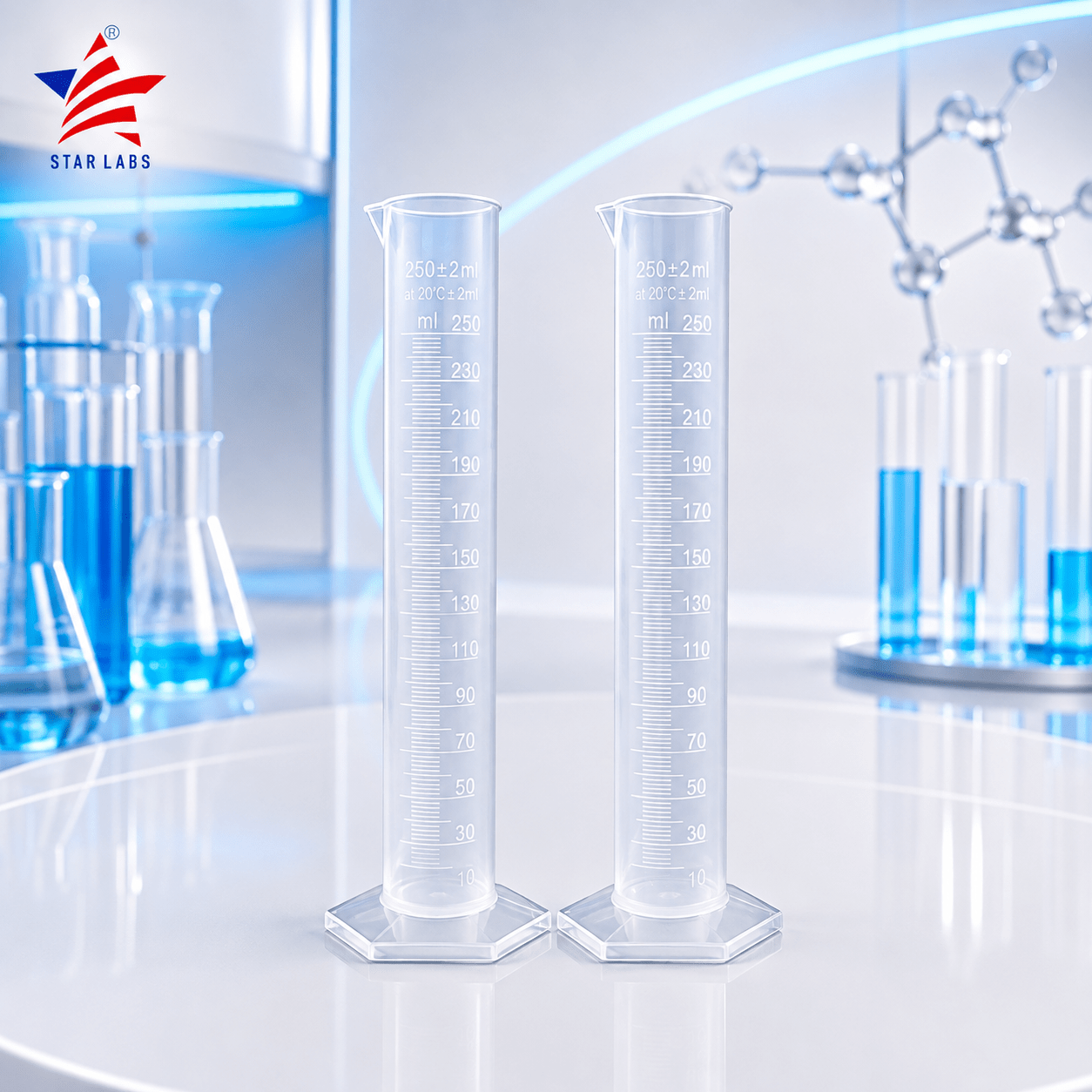 Plastic Measuring Cylinder Transparent Graduated Cylinder's